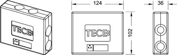 Защитный корпус TECEflex для двойного тройника